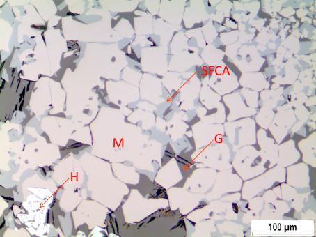 1.2.4.2 Magnetite Magnetite is an important component in the sinter; its presence greatly influences the sinter properties.
