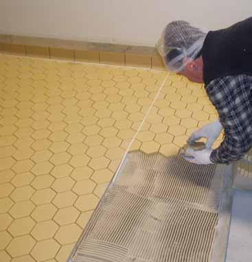 specialty fixing materials and matching these materials with the appropriate tile