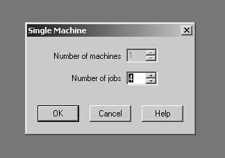 Number of machines already set ( = 1) 3) Choose number of jobs ( = 4) 18