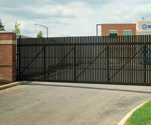 Ameristar Transport & Passport sliding gates perfectly match the perimeter fence system to create a seamless & stunning