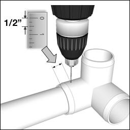 Assembling PVC Projects with Screws WARNING: Do not use this method in scenarios where high-torque or movement is expected. This may cause the screws to de-thread and come loose.