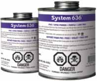 SYSTEM 636 SYSTEM 636 PVC/CPVC ABS TRANSITION CEMENT CLEAR Suitable for use with System 636 Flue Gas Venting pipe and fittings. Meets performance standard of ASTM F493.