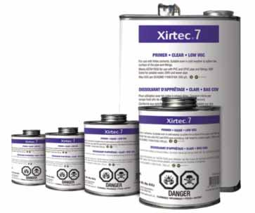 XIRTEC XIRTEC 05 PVC CEMENT GREY pw-g/sw NSF and IAPMO listed to ASTM D2564 standard. NSF listed for potable water and sewer pipe. CSA listed for pressure and non-pressure applications.