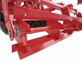 3-bar coil-tine harrow The 3-bar coil-tine harrow is integrally mounted into the frame. This makes a much stronger mount eliminating additional torsional stress on the gang tubes.