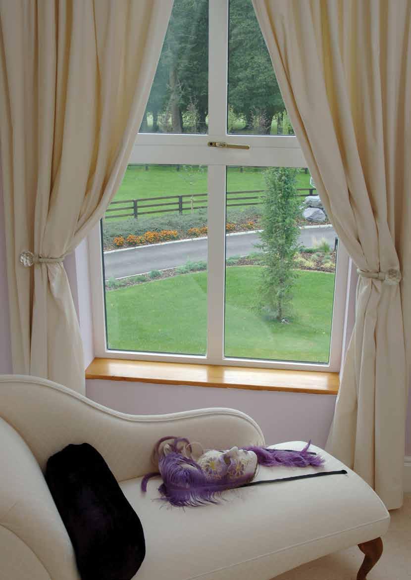 White High Performance upvc window with