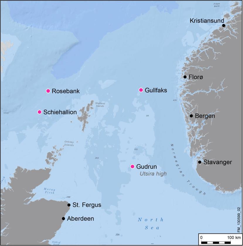 The Gullfaks field Located in the northern part of the Norwegian North Sea Production start-up in 1986