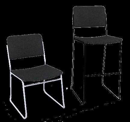 FURNITURE Standard Chairs A. Side Chair, Black B. Bar Stool, Black B. A. *Please Note: Colors and style may vary upon availability.