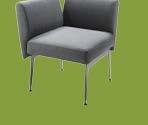 Sectional 3pc. (gray fabric) 93.