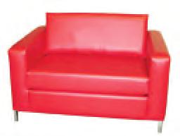 Sofa, Red 77 L x 34 D x 32 H E-5