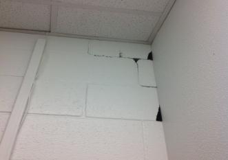 sink  Degraded ceiling