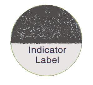 7 mm (Dry Heat) orange to brown ( 180 C) CPI-DP1 Circle Indicator Label 500 12.