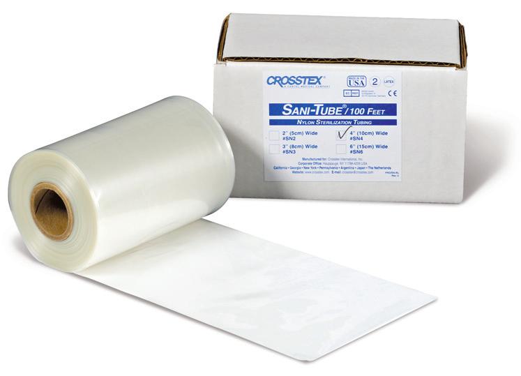 Packaging for Dry Heat Nylon Self-Seal Sterilization Pouches and Roll Stock Tubing Crosstex Nylon Self-Seal Sterilization Pouches and Roll Stock Tubing are manufactured for use in Dry Heat processes