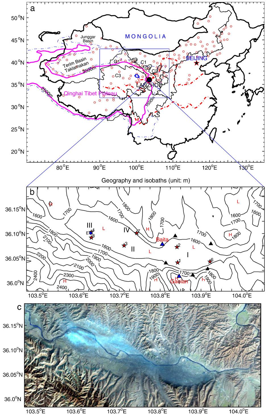 366 P.C. Chu et al. / Atmospheric Research 89 (2008) 365 373 Fig. 1. Lanzhou (a) geography, (b) topography, and (c) LANDSAT-TM imagery representing air pollution on January 3, 2001.