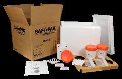 ) Outer Box Pre-printed with: Biological Substance Category B Marking and Exempt Human/Animal Specimen Marking, UN 3373 Marking, Orientation Arrows Inner Box STP-610 Saf-T-Rap Bubblewrap 12 x 12 (2