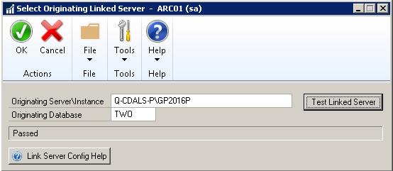 After the user, has registered Plus Mode, the SQL servers are linked, and the user selects the Live company from the Originating Company Name lookup, the user is able to select an expansion button on