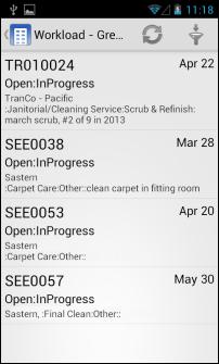 Section 6: Work Order Management Tasks 3. Tap a member s name to view a list of each of his or her work orders.
