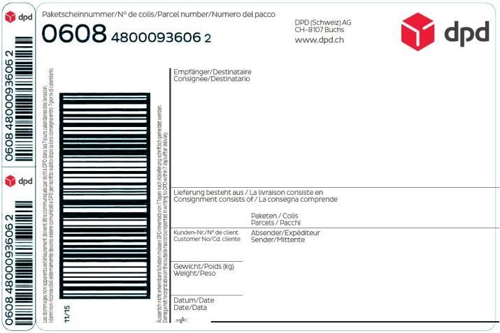 8888 Musterdorf Company Shipping labels for problem-free dispatch (2/4) The Maxi parcel label The Maxi parcel label is also suitable for senders without IT infrastructure on site.