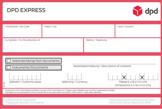 Express service labelling MyDPD Pro and DELISprint are also the easiest way of sending Express service parcels.