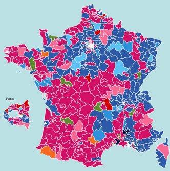 The "Parti Socialiste" and its closest allies won 291 seats, meaning that the absolute majority is held by only one political group.