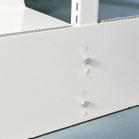 Shelf height is fully adjustable in 1 (25 mm) increments.