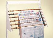Six-Tier Newspaper Rack Efficiently displays up to six