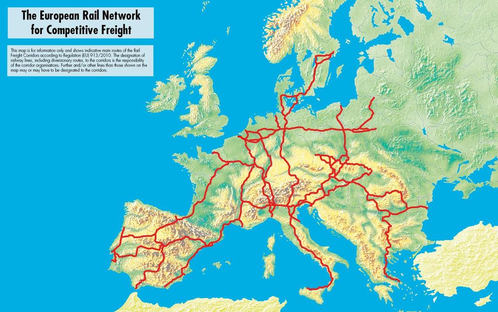 Nine Rail Freight Corridors To be