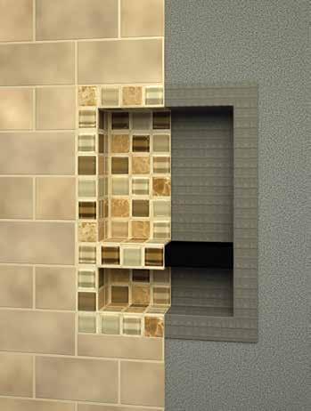 Technical Data wedi Prefabricated Elements Overview A secret among bath design professionals is to use L- and U-shaped wedi Building Panels to create more tileable surfaces in the bathroom.