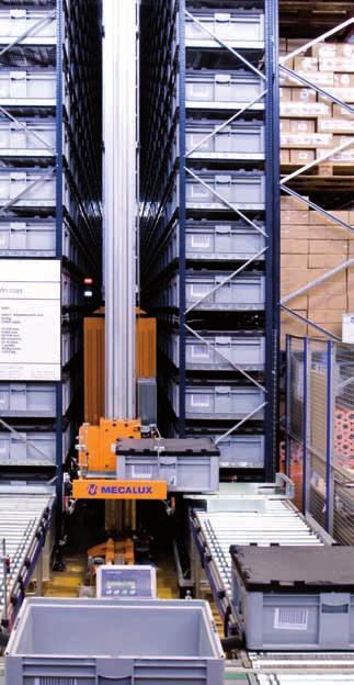 Automated warehouse for boxes This type of warehouse can be built with one box for each side of the aisle (single depth) or with two boxes for