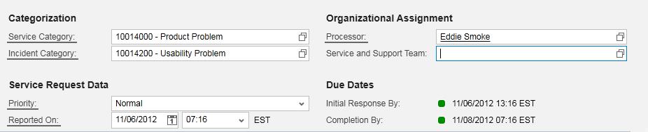 3.2.1 Create Service Request Click Save. Click Submit.