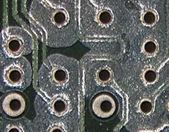 MFG Test Structures Influence of solder mask Field: