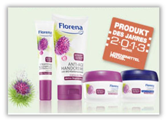 Bronze seal for Florena The products in Florena s firming care line with organic great burdock fruit extract were awarded the bronze
