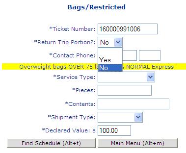 2. Click the Ticket Number field and type the TRIPS Ticket Number in the field. Type the TRIPS Ticket Number here. Note: Fields marked with an asterisk are required information. 3.