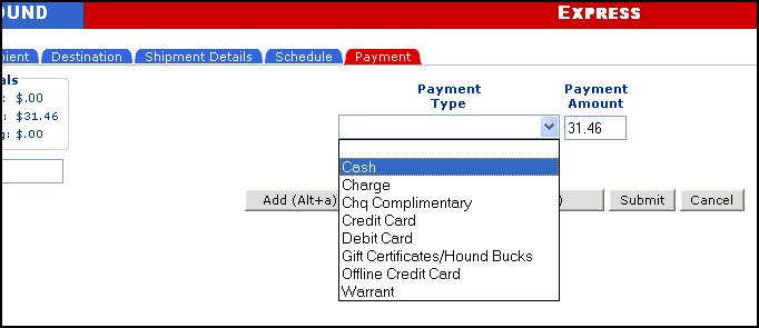 Chapter 4 Payment There is a variety of payment methods and combinations of payment methods to pay for shipments. In this section, all payment options will be shown.