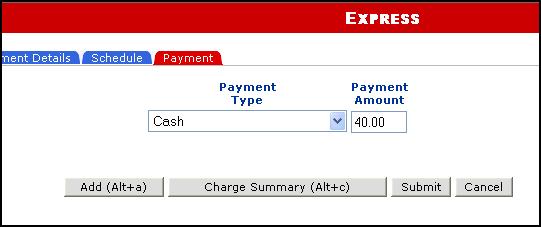 2. TAB to the Payment Amount field and type the amount the customer has tendered. Type the amount paid here.