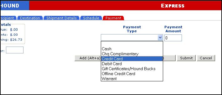 Credit/Debit Card - Swipe Method To accept a Credit or Debit Card for payment in EXPRESS, you must activate the Shared PIN pad in TRIPS.