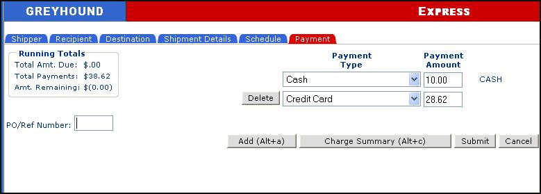 4. TAB to the Payment Amount field and type the amount. TAB here and type amount. Note: If there are additional Payment Types to be used, repeat Steps 2-4. 5. Press TAB.