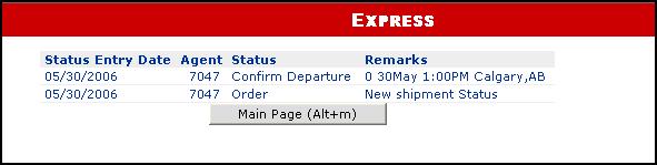 In this example, Confirm Departure was clicked to view the details. Confirm Departure clicked.