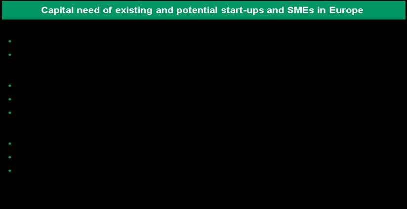 9. Access to inance and Risk Capital SMEs, and start-ups in particular, are confronted with three types of risk: technological risk, resulting from the explorative nature of R&D and production of