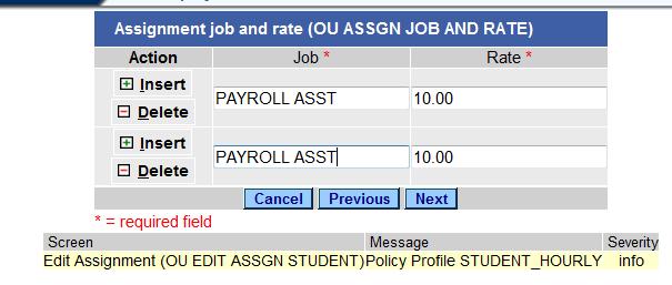 Task #28 (cont.) STUDENTS: Add a New Job to An Existing Student Assignment/Time Sheet 7 Click the Insert button.