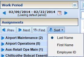 This is particularly useful when the employee group is large. 1 Click on Edit Employee Time link (Dashboard) The navigation options are displayed at the top left-hand side of window.
