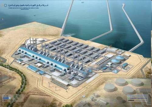 This is currently world largest combined power and desalination plant 27 MED