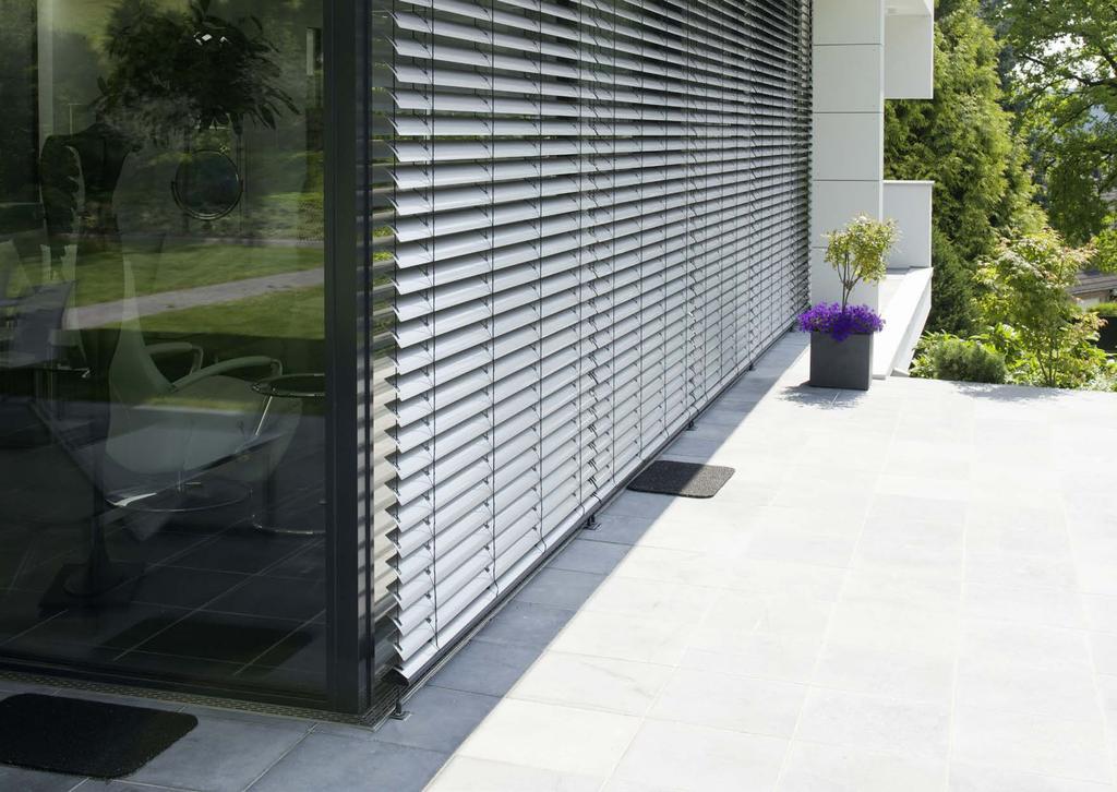ACCESSORIES #Shading # Large glazed surfaces require appropriate shading methods to protect interiors from overheating.