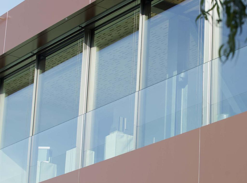 ACCESSORIES #Glass # balustrades* Customer demands for light-flooded interiors have given us floorto-ceiling windows. In many building situations this also requires elegantly-designed fall protection.