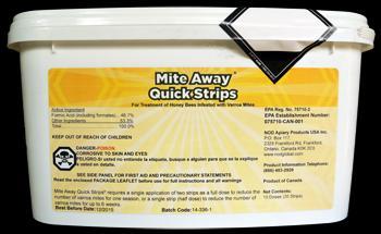 Mite Away Quick Strips Formic Acid (soft chemical) Tricky to administer Caustic Lay strips