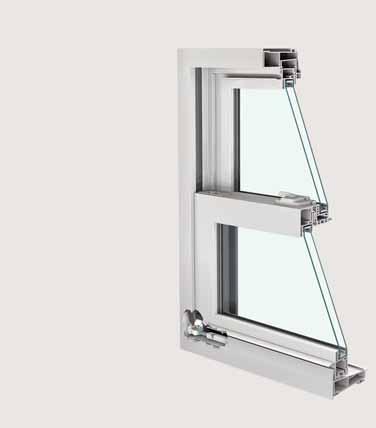 Strength that performs Fusion-welded Frame and Sash Air Lok Lap-Lok Meeting Rail Single Cam Lock Flush-mount Tilt Latches Tilt-in/lift-out Sash 3/4" Insulating Glass Unit Contoured Extruded Lift