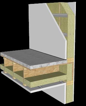 Elevator Shaft Wall (Concrete & Wood) Concrete ROCKWOOL ROCKBOARD with facing Concrete block wall OR Two layers gypsum with resilient channels Wood stud wall framing ROCKWOOL SAFE n SOUND