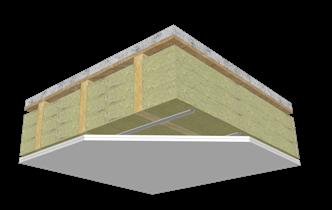 Interior Wood-framed Floor Concrete topping Sheathing I-Joist or dimensional lumber floor framing ROCKWOOL SAFE n SOUND batt insulation in joist cavities (full joist depth for sprinkler omission) Two