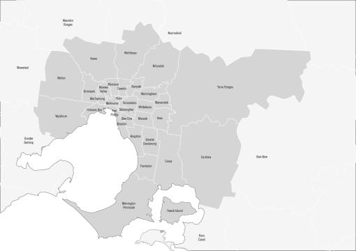 Appendix Figure A1 Local Government areas in metropolitan Melbourne Source:
