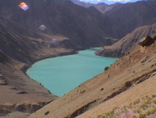 Lake in Parre Chu in Tibet