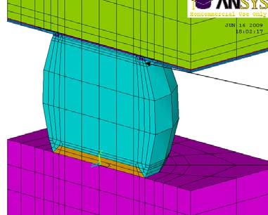 The top view of a WLP package is shown in Figure 9. Figure 10 shows finite element model of one eighth part of package. ANSYS 11.0 is used for all the finite element analysis.